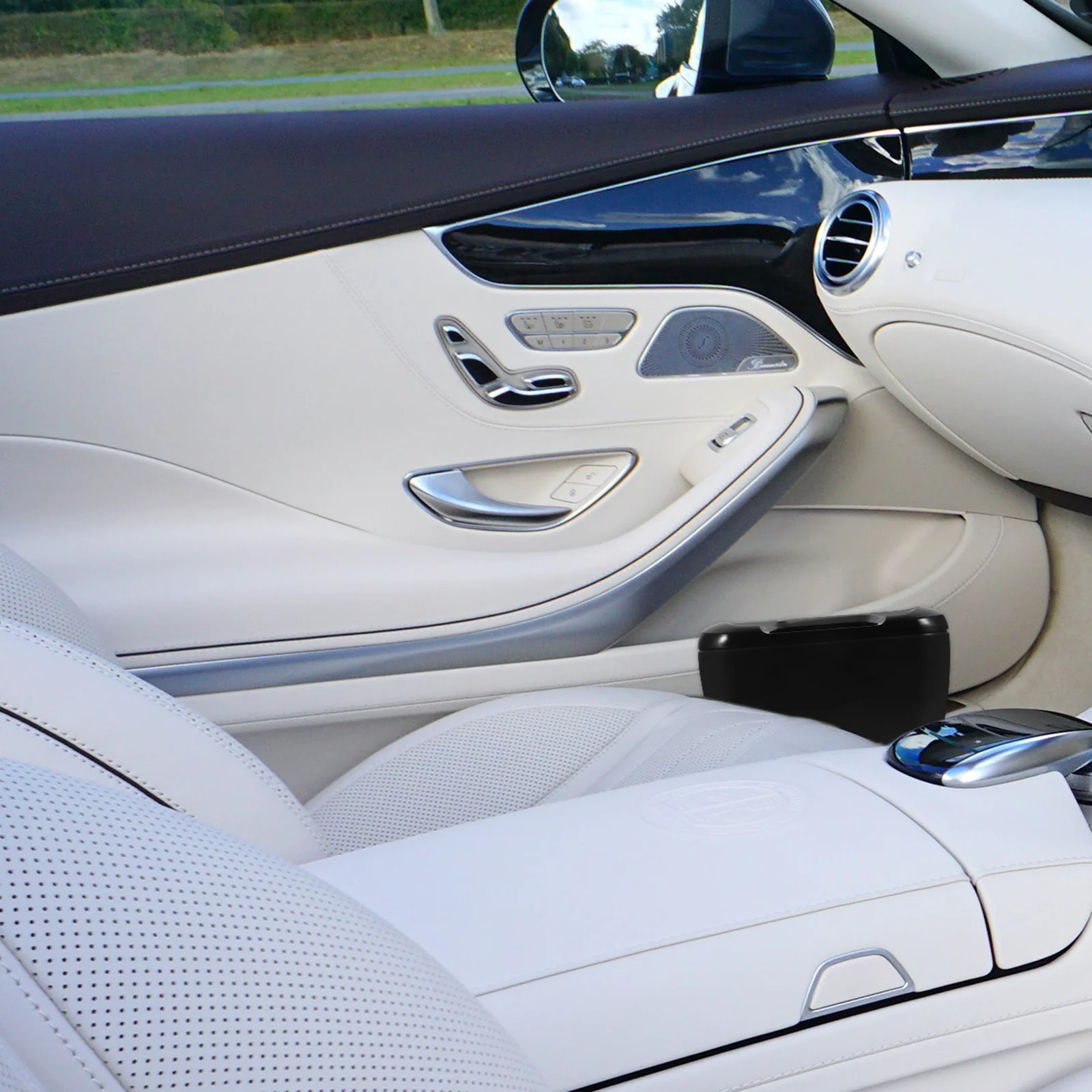 

Portable Hanging Car Trash Can Leak Proof Mini Vehicle Storage Bin for Travel Auto Garbage Containment Auto Trash Storage