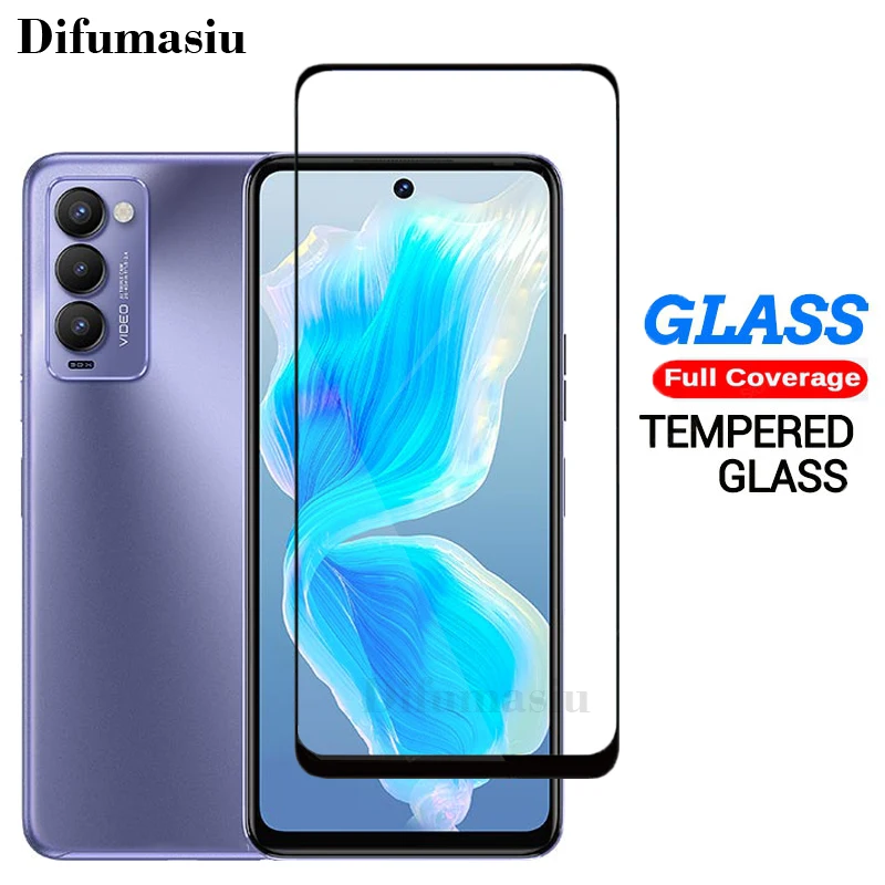 For Tecno Camon 18P Tempered Glass Screen Protectors Soft Camera Lens Protector Full Cover Screen Glass 3in1  Back Film