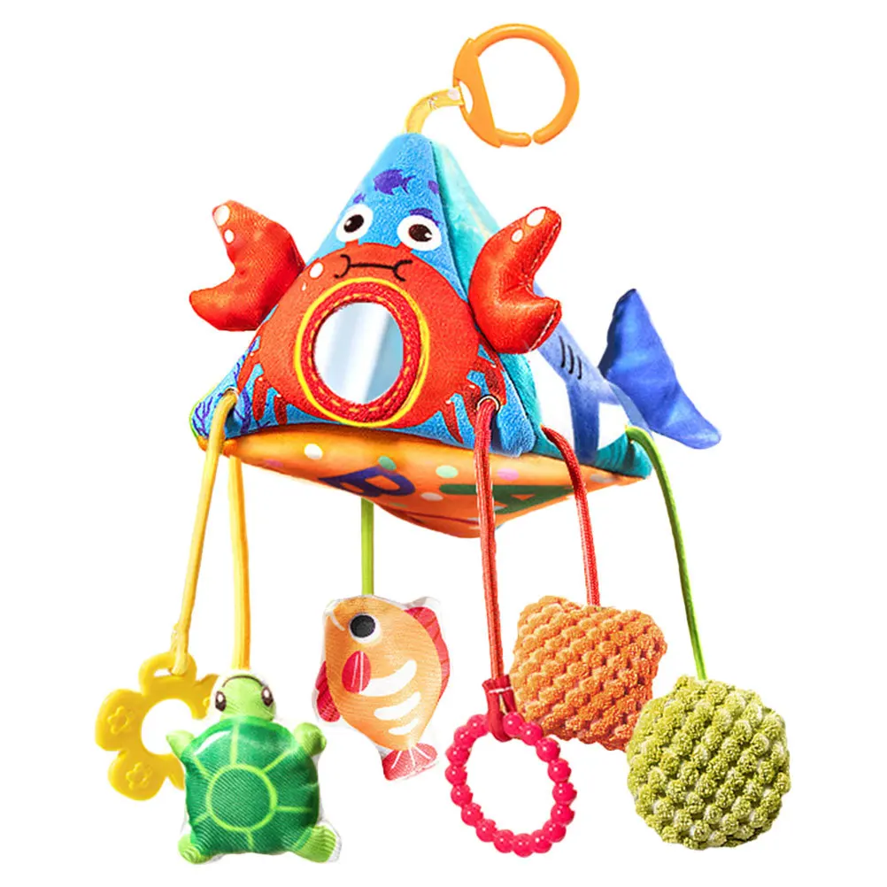 1 stücke Baby Krippe Marine Thema Kinderwagen Hängen Rassel Clip Sensorischen Wind Chime Neugeborenen Kleinkind Bett Auto Sitz Kinderwagen Zubehör