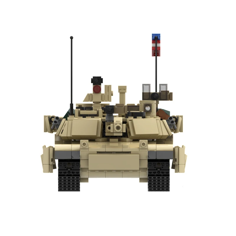 Militaire Tank Model Moc Bouwstenen M1A2 US Gevechtstank Technologie Modulaire Blokken Gift Kerst Speelgoed DIY Sets Montage