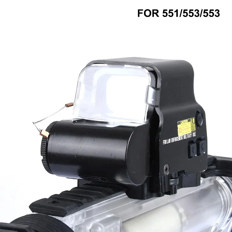 Airsoft WADSN Tactical Clear Holographic Cover Protector for 551 / 553 / 553 Hunting Red Dot Holographic Sight Protective Cover