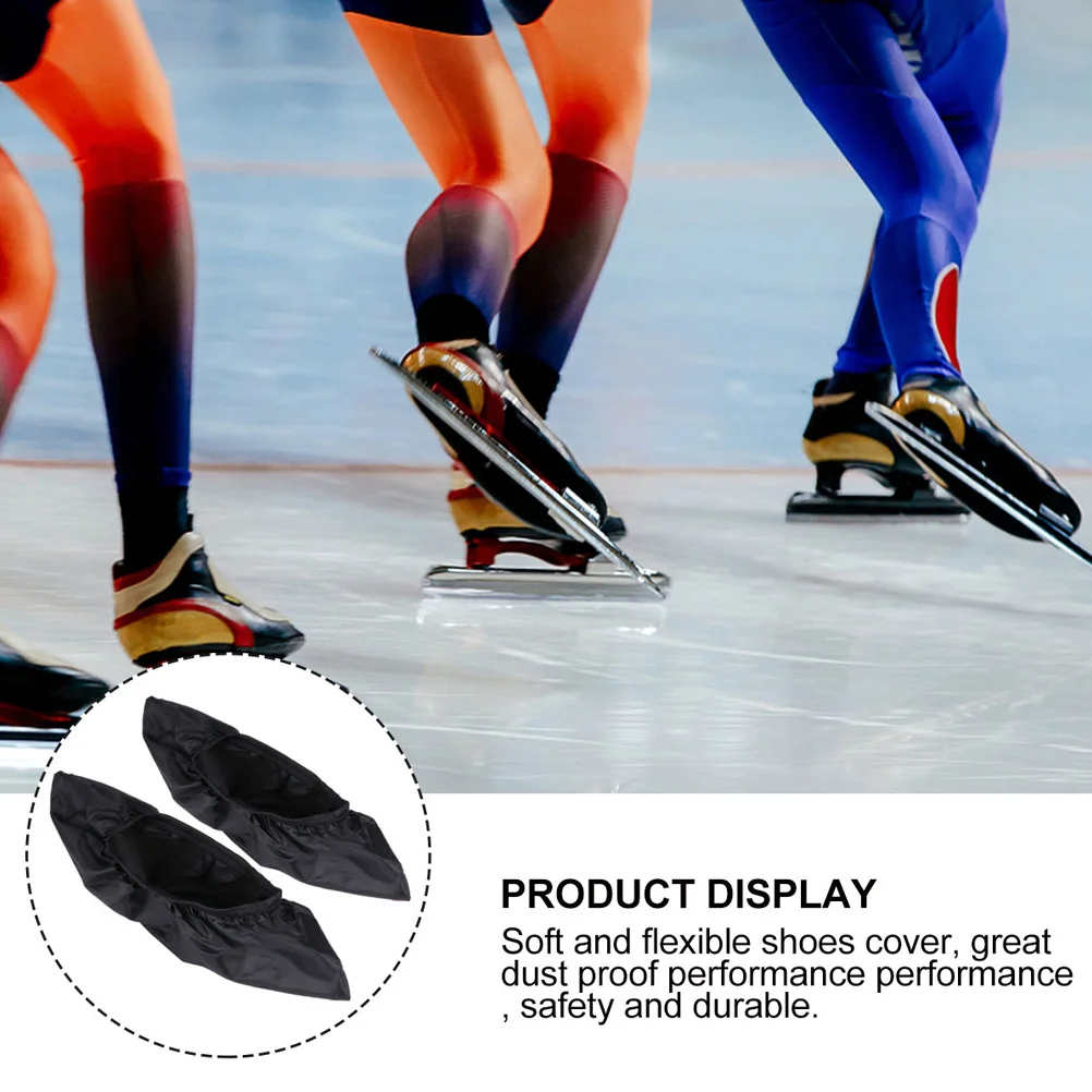 

2Pairs Elastic Ice Skate Boot Covers Durable Skating Shoes Protective Guards for Hockey Figure Skates Ice Skate Covers