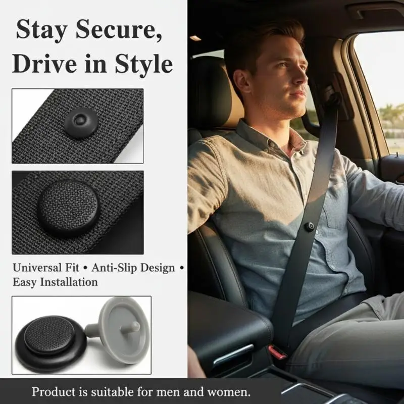 

【L】10 Pairs Car Universal Seat Belt Stopper Button Limiter Safety Buckle Retainer Easy to Use Auto Accessories for Safety