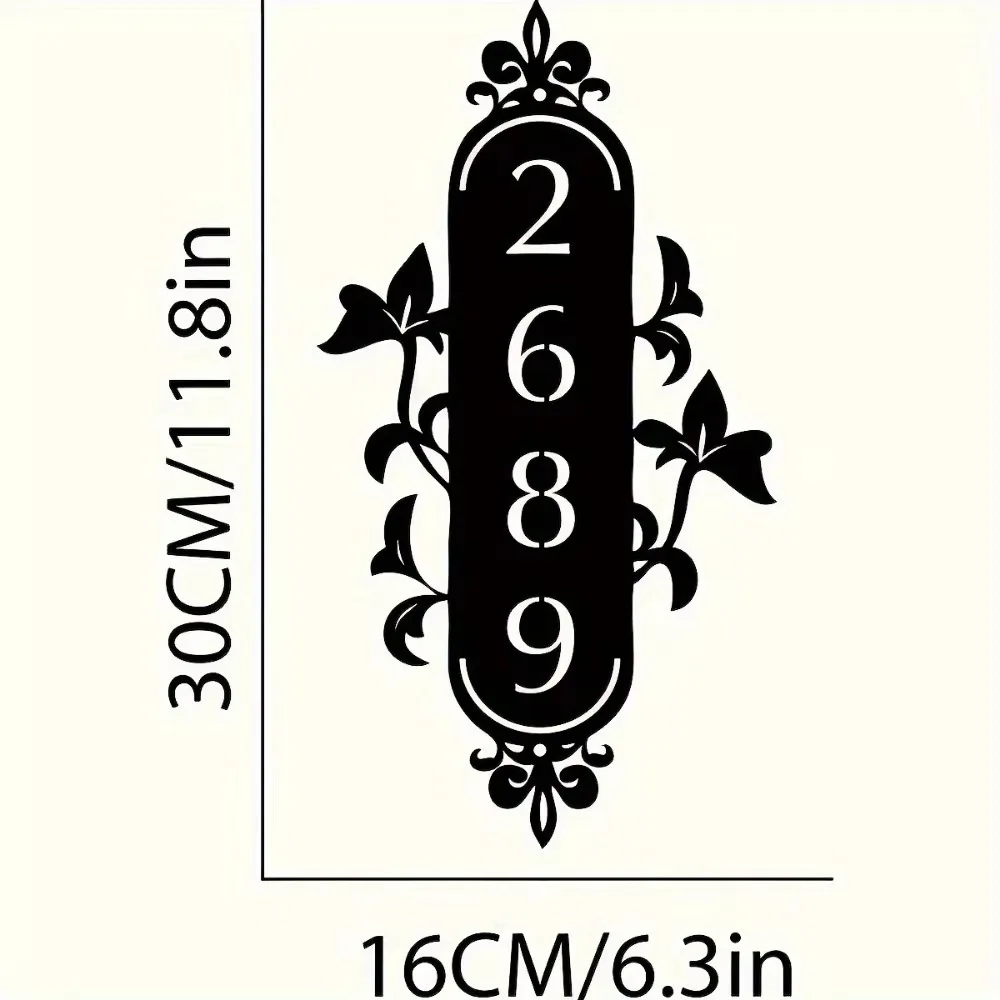 Alluring Bespoke Floral Metal Street Plaque with Retro Celestial Design for Festival - related Decor