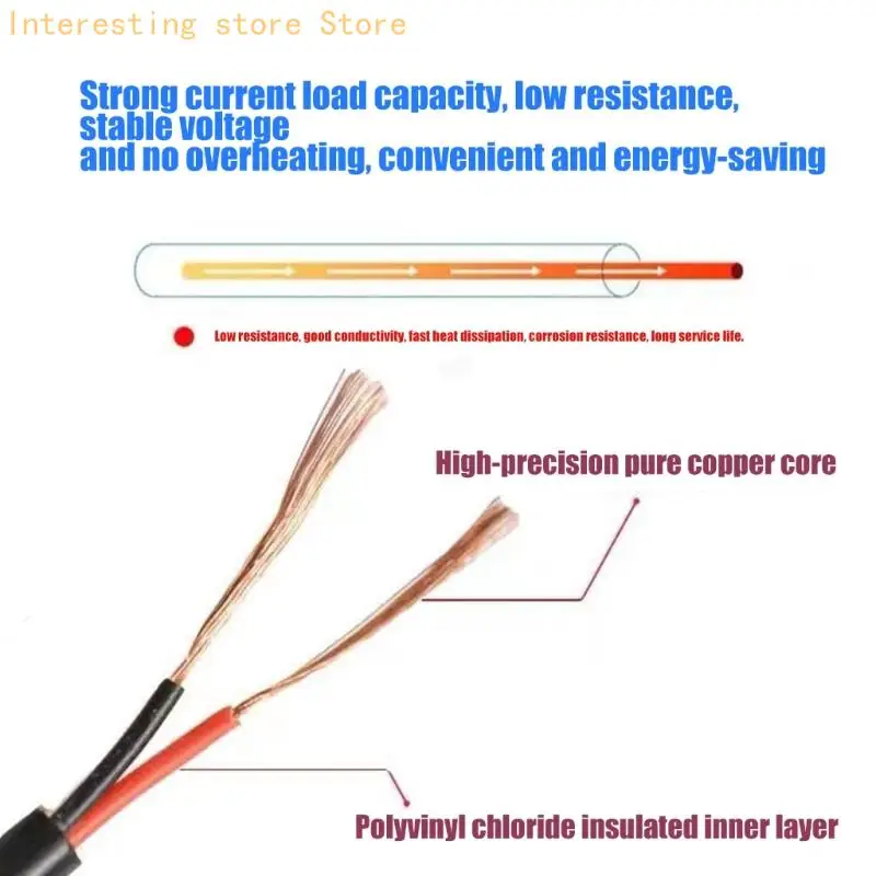 Portable Cooling Fan Cable with USB 5V Power, DC3.8mm Connectors and 3 Mode Control for Clothing Fan Travel Use 100cm 55KC