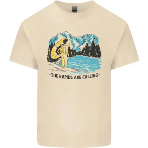 Weiß Wasser Rafting Whitewater Rapids Aufrufen Herren Baumwolle T-Shirt