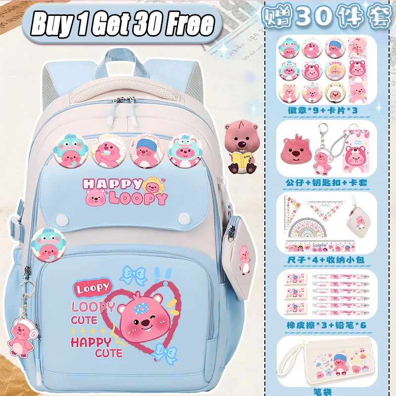 Sanrio Backpack Girls 2025 New Model Cute School Bag Beaver Cartoon Print Fashion School Backpack Youth Backpack