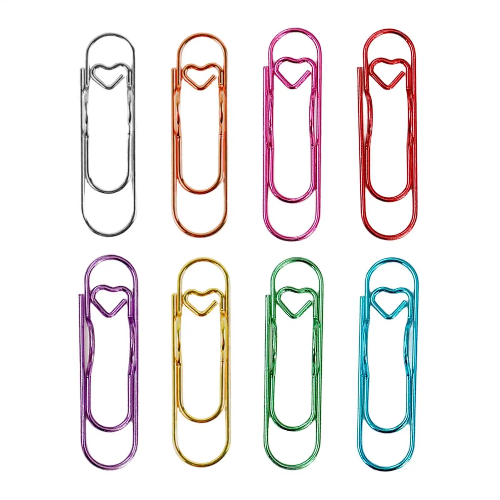 Multifunctional Love Pen Clip, Portable Hanging Pen Button Fixed Seat Paper Clip for School Notebook Stationery Accessories