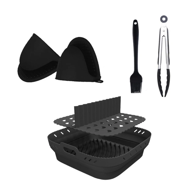 Fodera quadrata in silicone con divisore per friggitrici ad Friggitrici quadrate in silicone Dropshipping