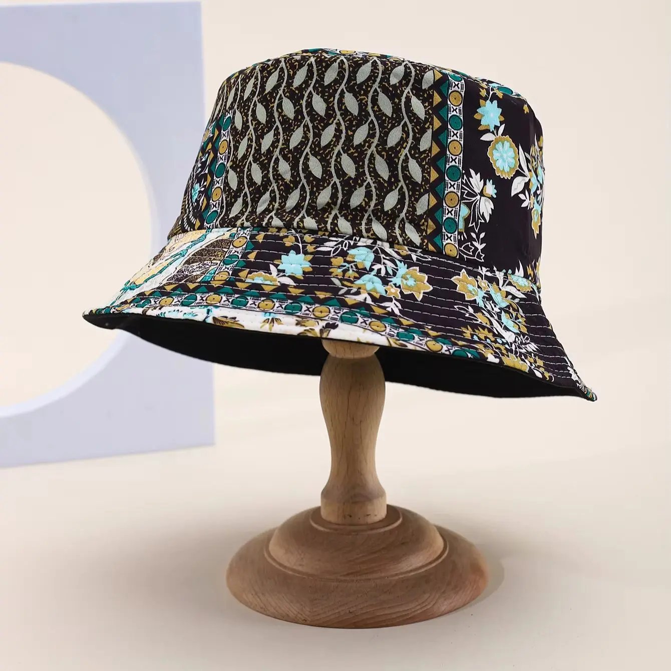 Vintage faltbarer Flat Top Eimer Hut für Frauen Frühling Sommer Sonnenschutz modische breite Krempe lässig Hip Hop neue Hut