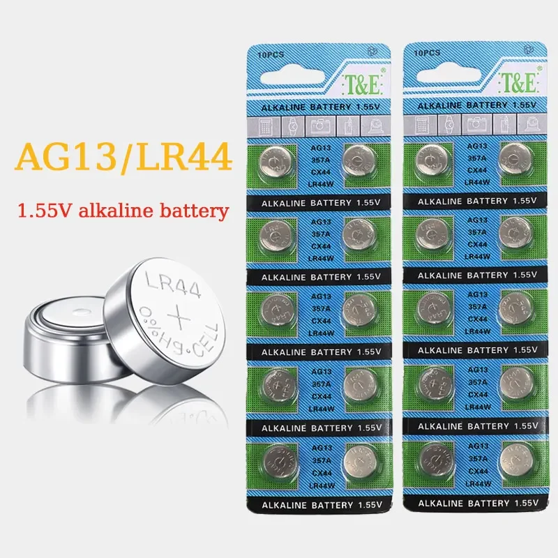 10-100pcs AG13 LR44 Battery 1.55V Coin Cell A76 357 Lr1154 SR44SW 357a Button Batteries for Toys Calculators Watches Alarm