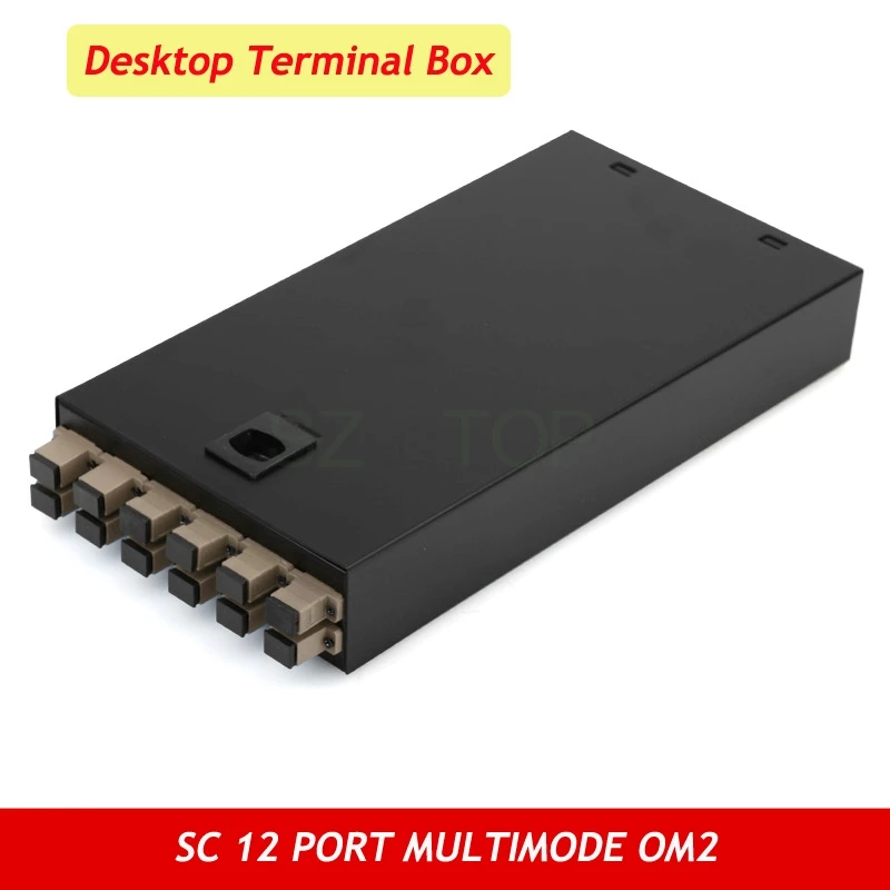 12 Ports Fiber Patch Panel Desktop Pigtail SC FC Optical Fiber Terminal Box with Pigtail MM Desk Type Terminal box customized