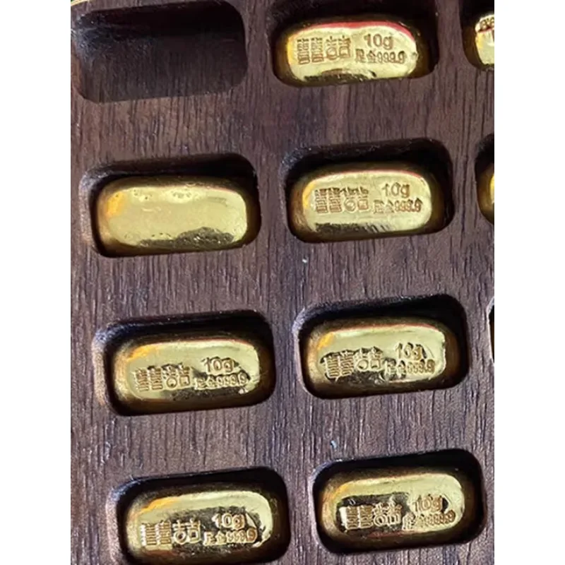 High-grade solid wood storage box, gold bar storage box, gold bean storage box, walnut.