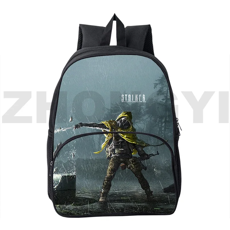 S.T.A.L.K.E.R. 2 Heart of Game Mens Bookbag 12/16 Inch Stalker 2 Shadow Anime Backpack 3D Cool Sport School Back Pack for Boys