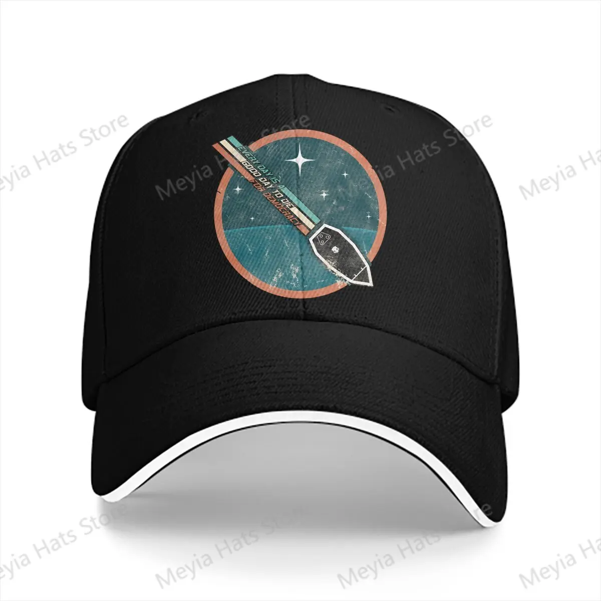 For Democracy Helldivers 2 Malevelon Sunprotection Cap Sun Visor Hip Hop Caps Cowboy Hat Peaked Hats