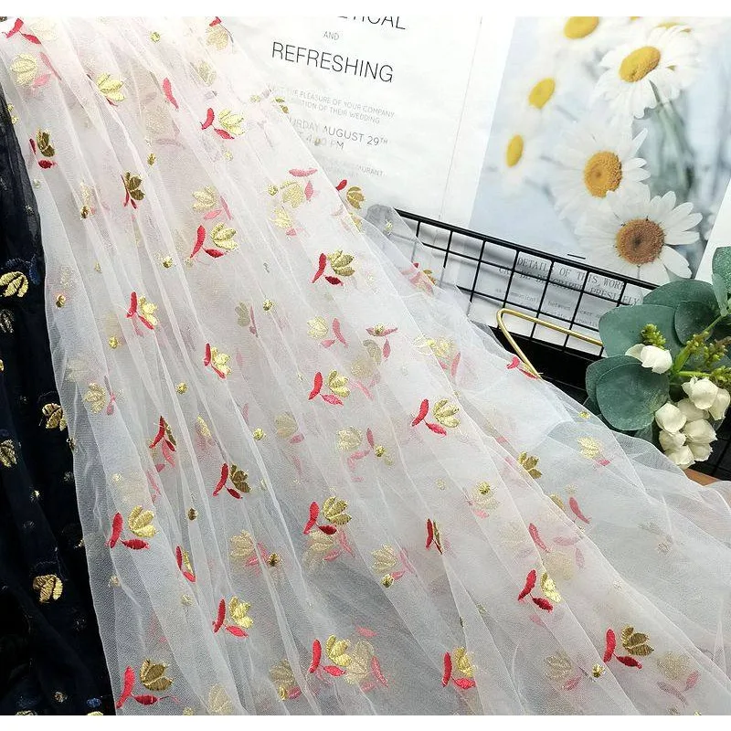 1.5M Wide, New High-quality Soft Embroidered Lace Fabric Handmade Wedding Dress, Clothing Background Decoration Accessories
