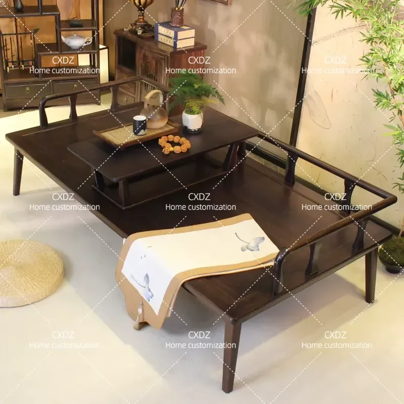 New Chinese Style Solid Wood Arhat Bed Tenon Mortise Structure Winter Summer Dual Purpose Modern Living Room Small Apartment