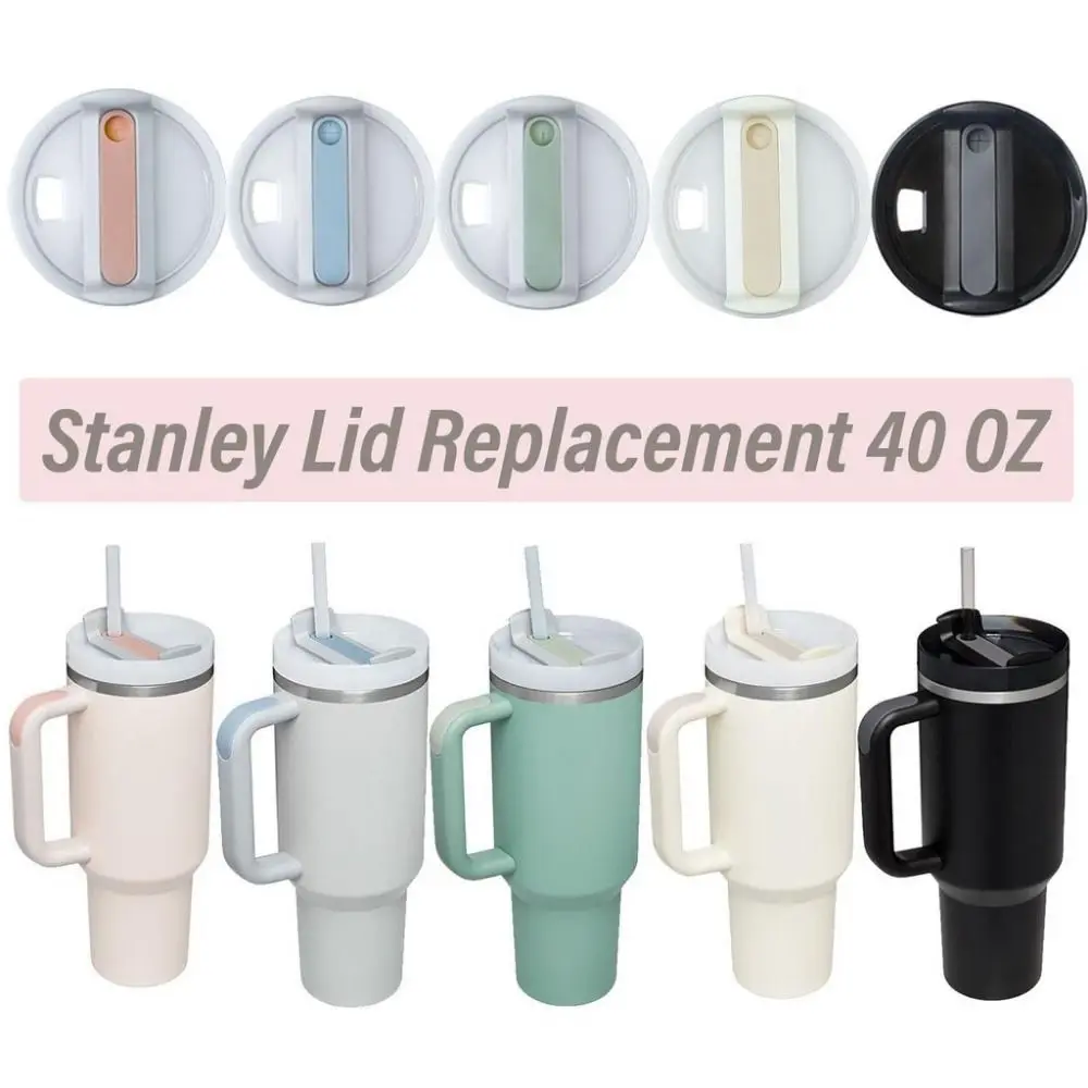 

1Pcs Durable for Staney 40Oz Bottle Cover Themos Tumber Cup Cap Multicolor Splash Spill Proof Plastic Lids
