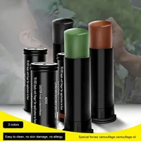 3pcs Military Woodland Camouflage Camo Color Cream Body Face Waterproof Paint Tube Stick for Outdoor Field Camouflage Oil Suit