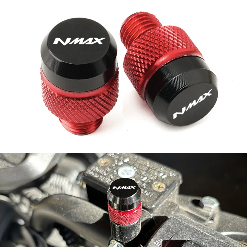 لياماها NMAX N-MAX 155 NMAX125 NMAX155 ماكس دراجة نارية الملحقات M10 * 1.25 CNC مرآة ألومنيوم ثقب المقابس مسامير البراغي يغطي #1