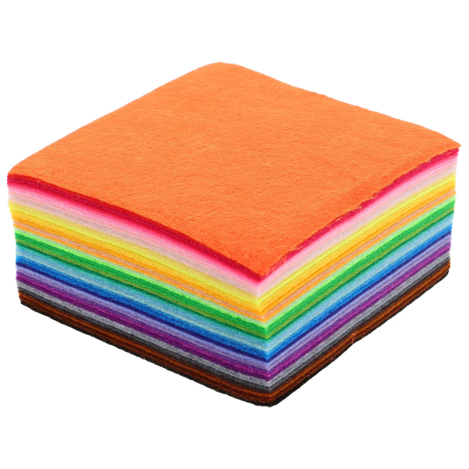 

120Pcs Felt Sheets for Kids Soft Fabric Squares Assorted Colors Sewing Craft Material DIY Patchwork Art Supplies