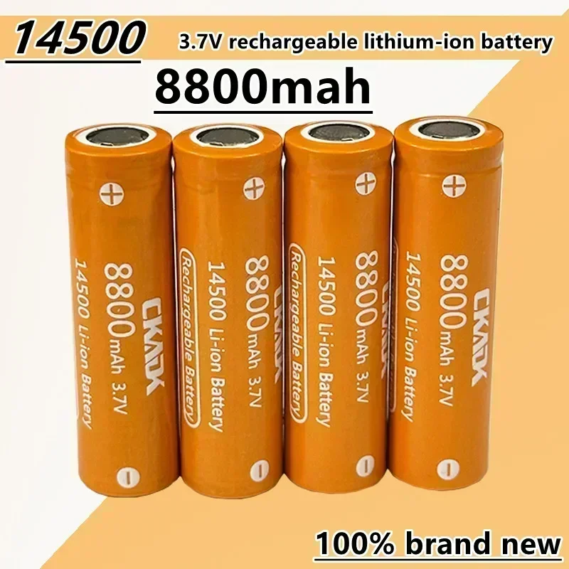 NEW 14500 Lithium Battery 3.7V 8800mAh Rechargeable Battery Solderable Nickel Sheet Battery for Flashlights LED Flashlight Toys