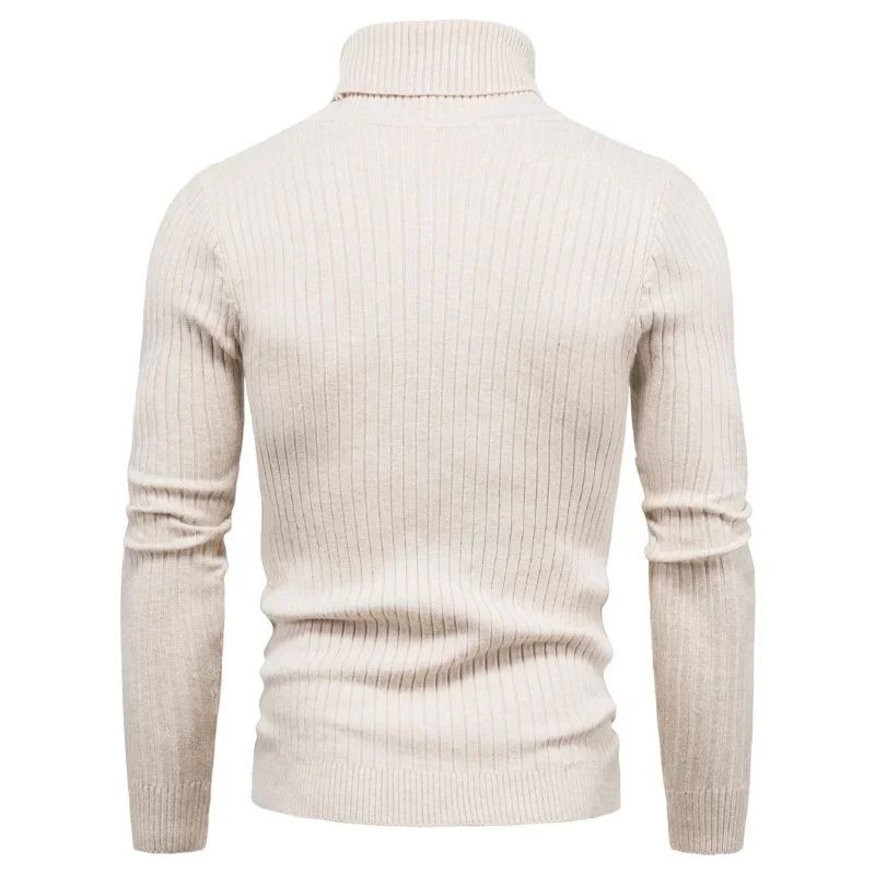 New Winter Men Turtelnecks Sweaters Good Quality Men Slim Fit Elastic Pullovers Sweaters New Male Solid Casual Sweaters Size XXL