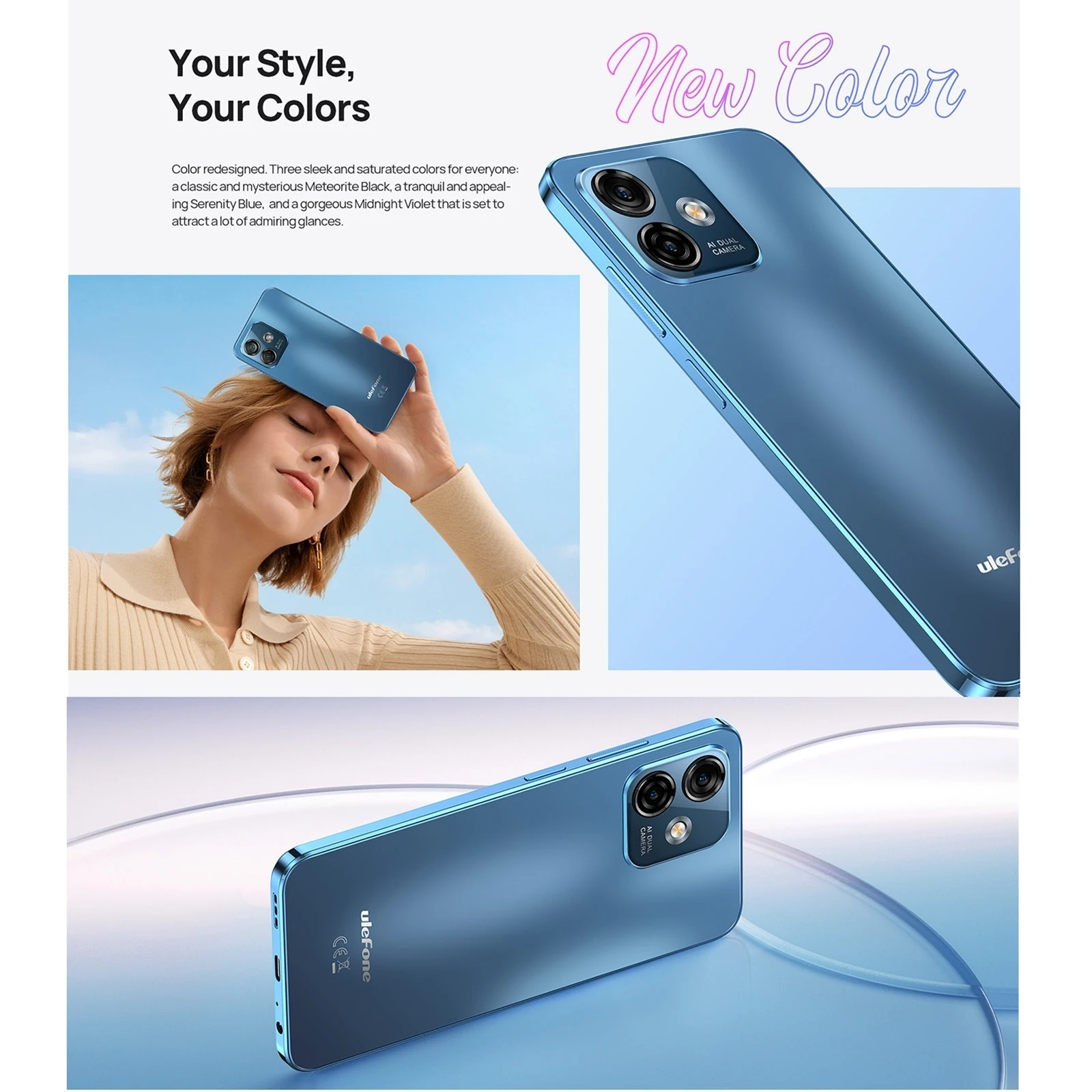 Ulefone Note 16 Pro สมาร์ทโฟนแอนดรอยด์13 6.52 "OCTA core 8GB + 256GB/512GB Face ID โทรศัพท์มือถือ50MP กล้องทุกรุ่น