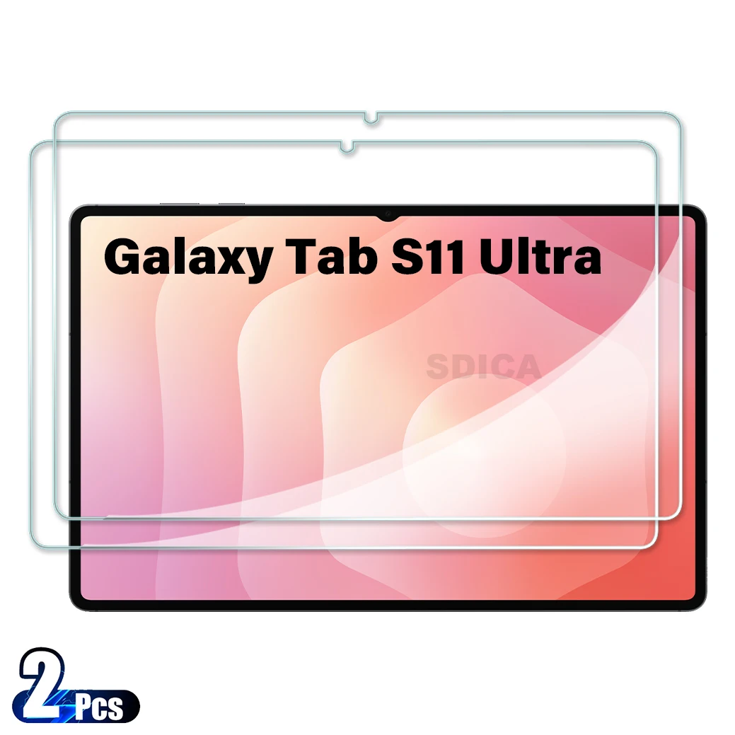

2 шт. для Samsung Galaxy Tab S11 Ultra 5G закаленное стекло Защитная пленка для экрана 14,6 дюйма Планшет против царапин HD Защитная пленка
