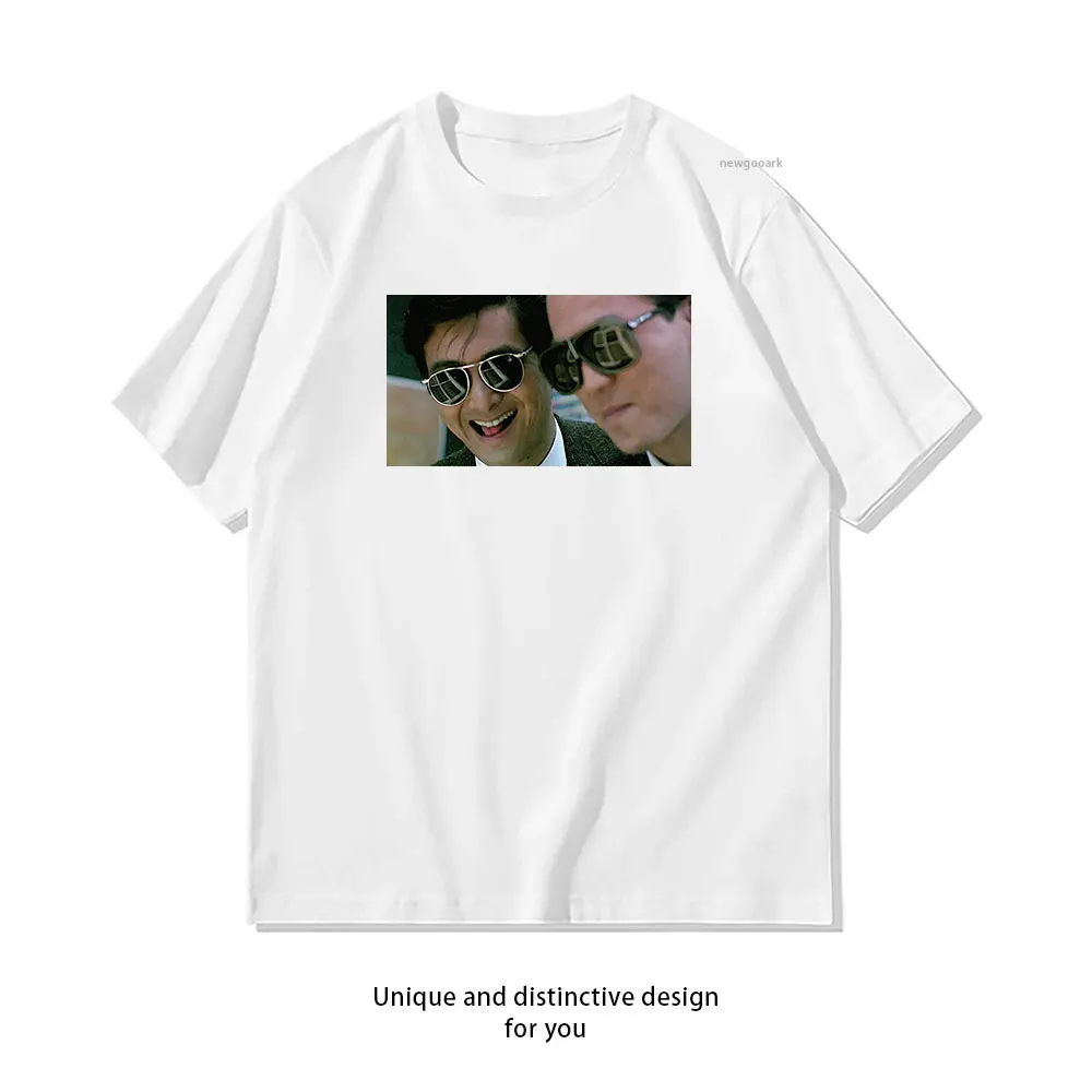 A Better Tomorrow 1986 Chow Yun Fat T-Shirt für Damen und Herren, lässiges Baumwoll-Grafik-T-Shirt für Erwachsene, kurzärmelig, atmungsaktiv