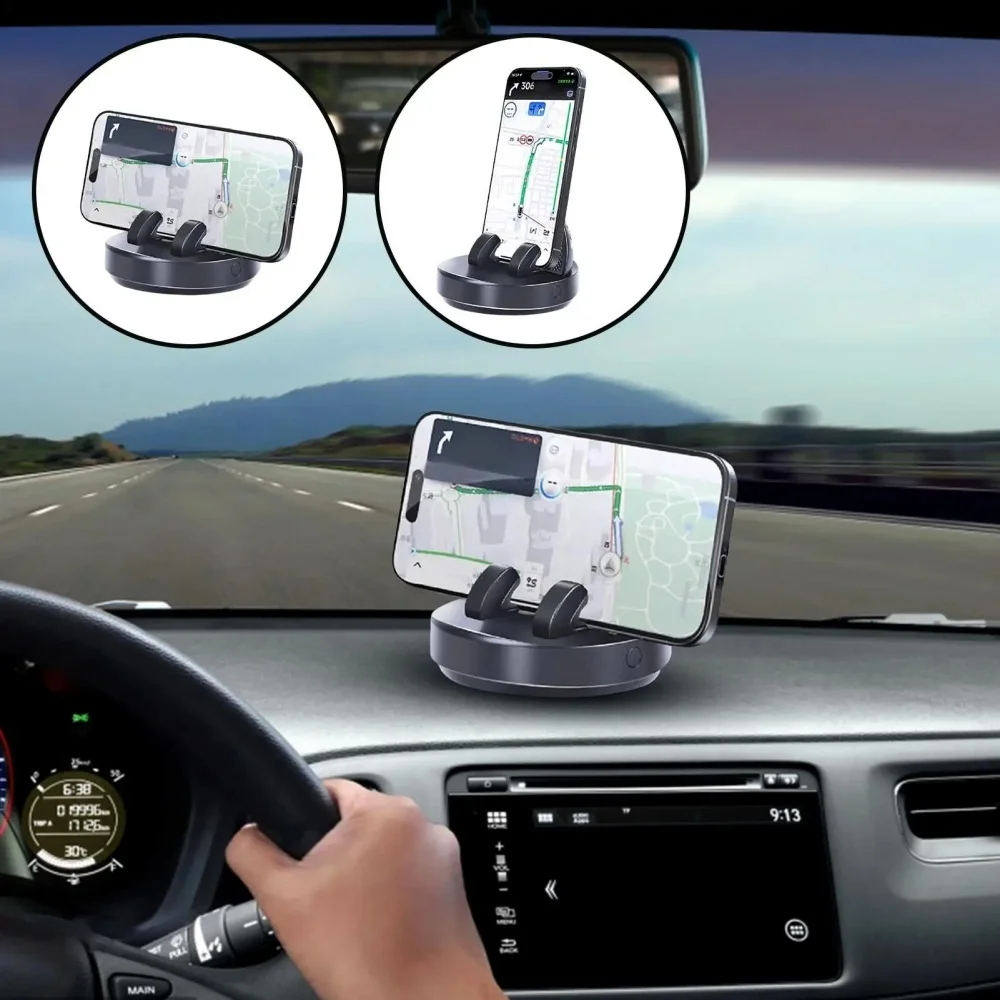 360° Rotatable Stand GPS Car Navigation Cell Phone Holder 2 in 1 Temporary Car Parking Card Phone Number Universal Phone Holder - view 6