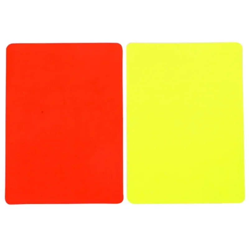 

B06C-Red And Yellow Cards Set For Referee In Football Match. Soccer Referee Equipment. Red And Yellow Warning Cards