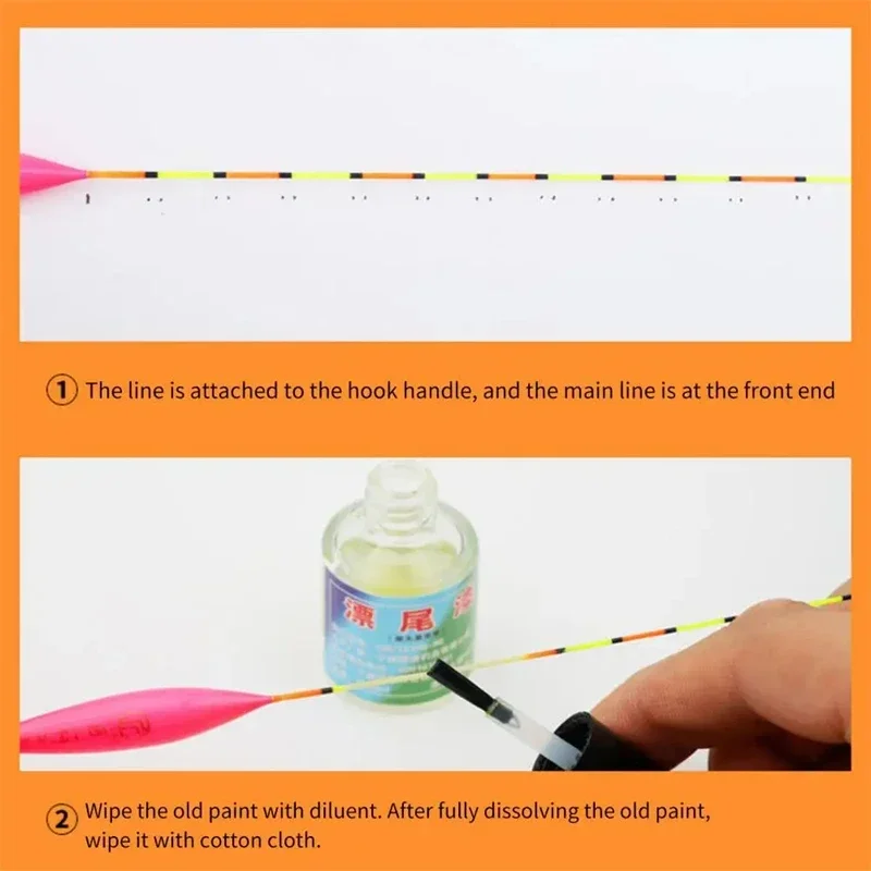 DIY Angeln Float Fluoreszierende Farbe Speziell für Angeln Float Schwanz Reparatur Spray Farbe Sichtbare Float Spitze Schnell trocknende Farbe Farbe – Detail 16