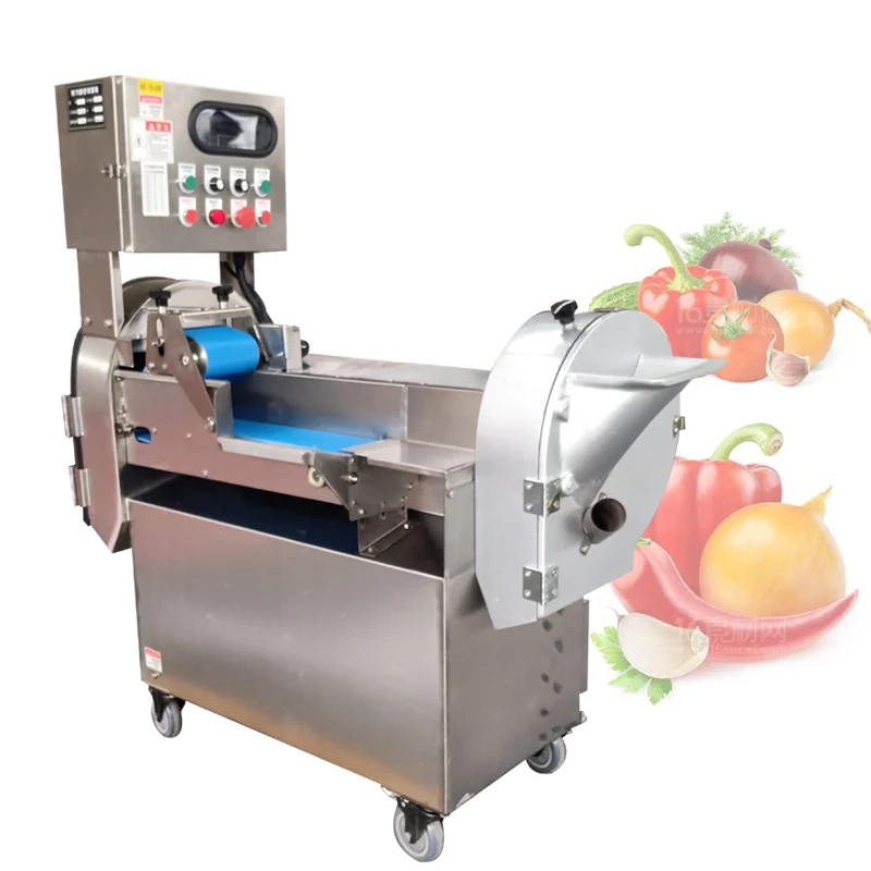 Restaurant Kitchen Double Head Commercial Vegetable Cutter Multi Size Slice Shred Dice Segment Equipment Vegetable Cutter Machin