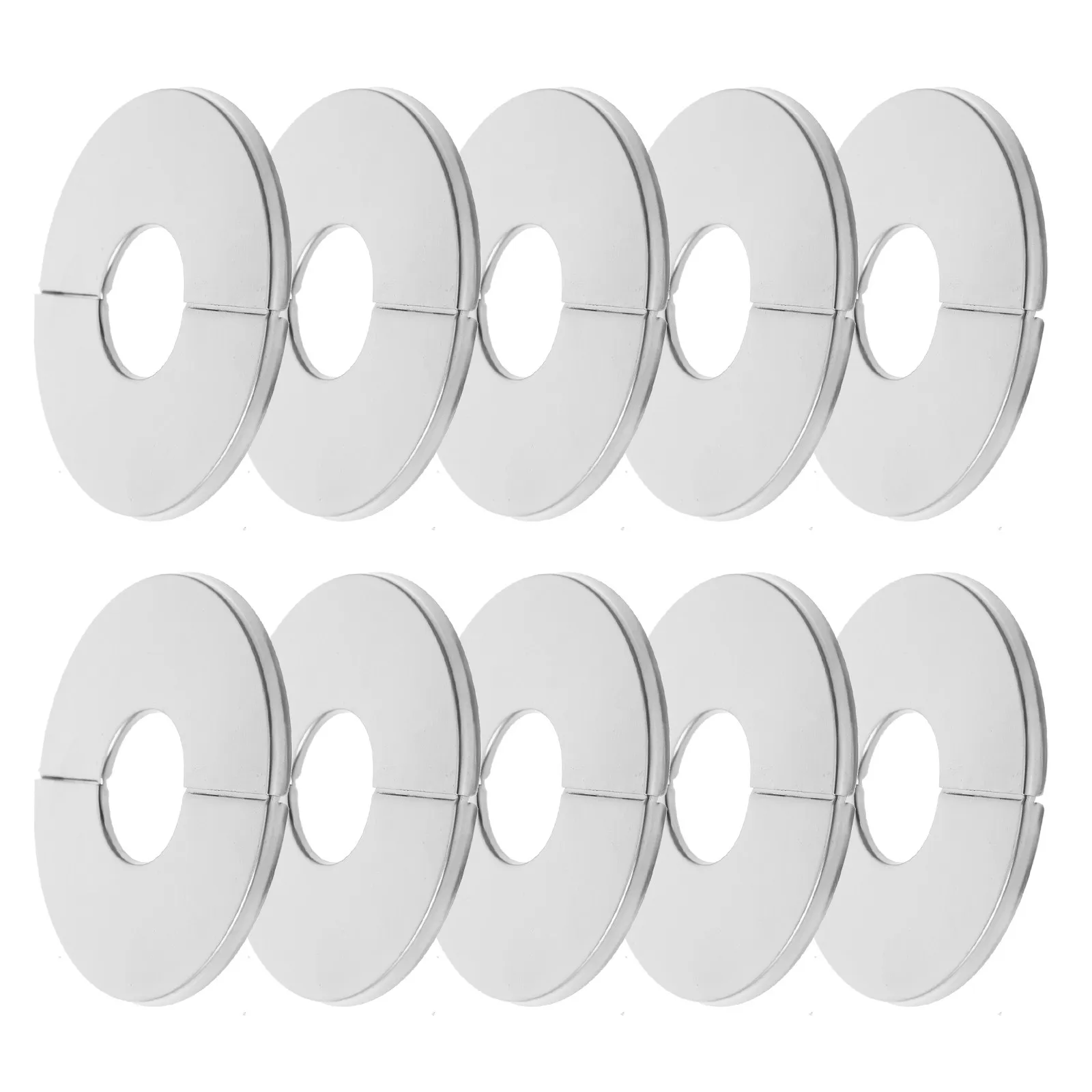 10Pcs Fire Sprinkler Escutcheon Plate Stainless Steel Self Adhesive Split Ring Retrofit Ceiling Cover Decorative Trim