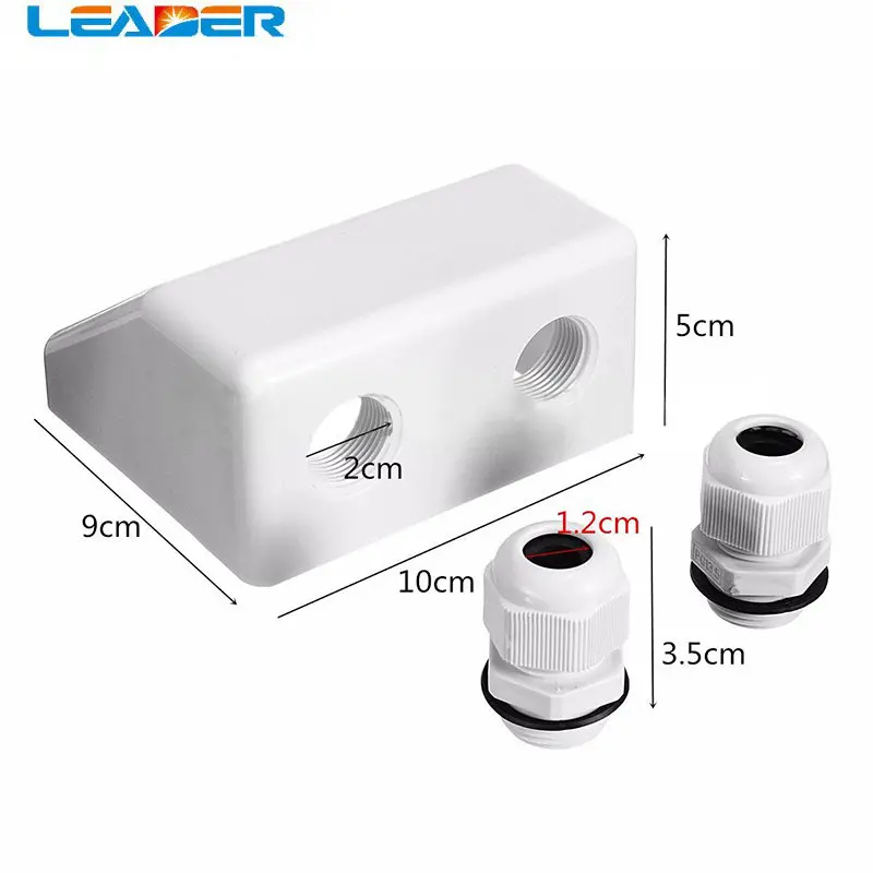 LEADER SOLAR Wholesale 100 Pcs/LotSolar Panel Junction Box Plastic Connector 2 Hole Roof Cable Entry Gland  Mainland China