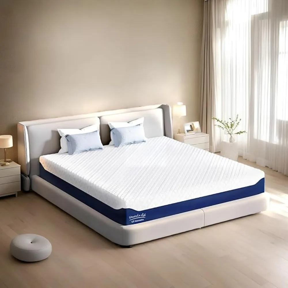 nch Memory Foam Mattress Queen in a Box, Cooling Gel Infused Mattress for Pressure Relief, Bed in a Box