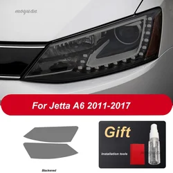 2 Pcs Car Headlight Protective Film Restoration Transparent Black TPU Sticker For Volkswagen Jetta VW MK6 A6 MK7 A7 Accessories