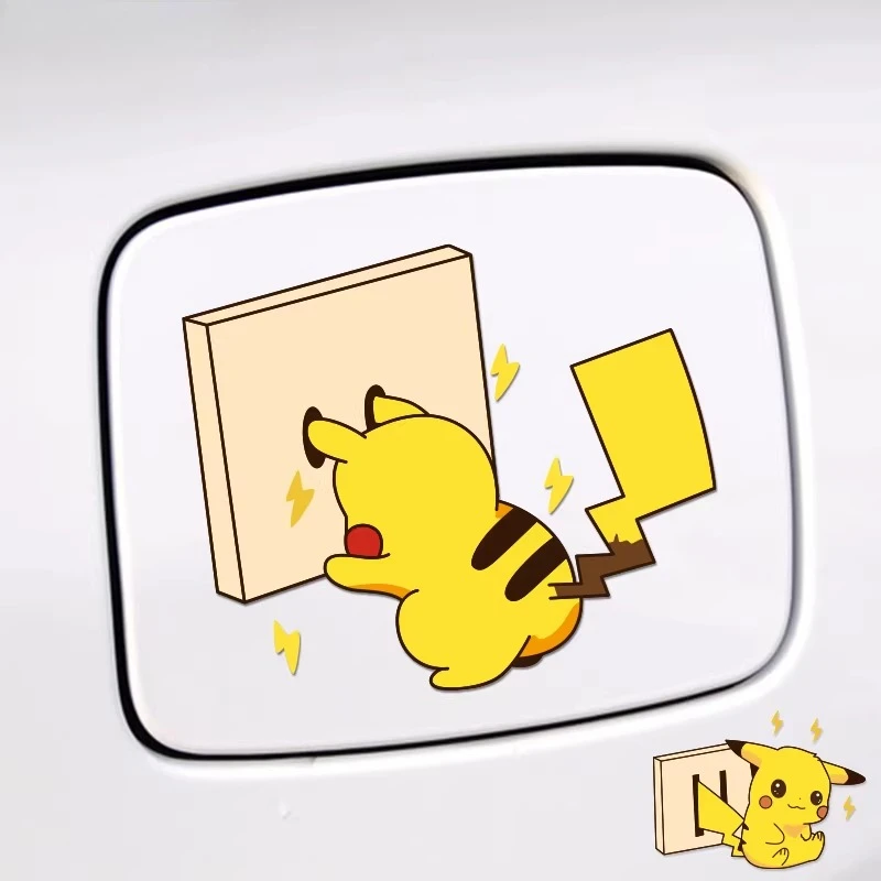 

Creative Pikachu Sticker, Funny Pikachu Charging, Personalized Cartoon Sticker, Electric Shock Funny Car Sticker
