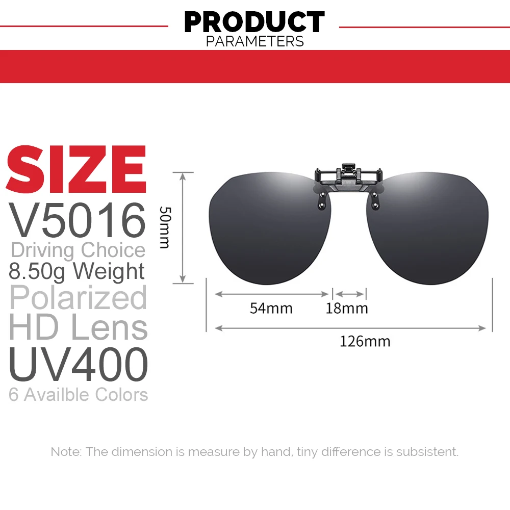 VIVIBEE Übergroße, hochklappbare Clip-On-Sonnenbrille, polarisierte, graue Verlaufsgläser, großer Rahmen, UV400, blendfrei, für Autofahren und Angeln – Detail 10