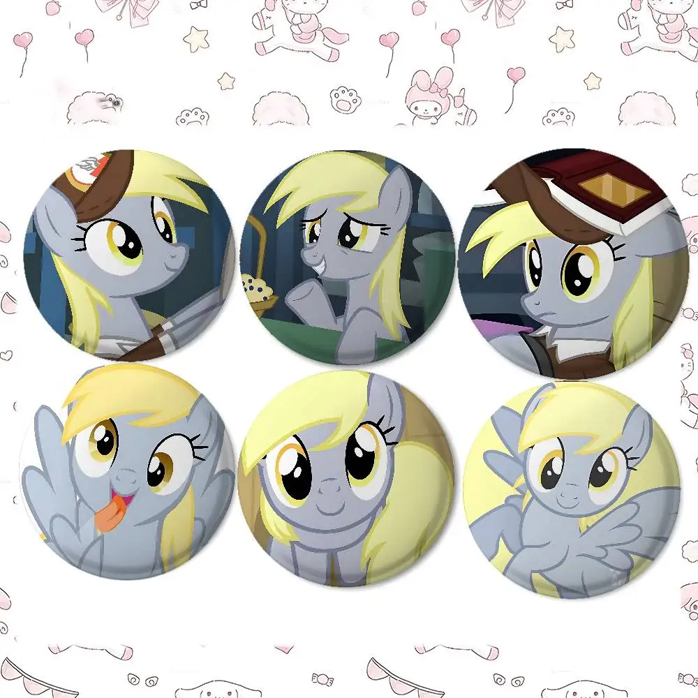 D-Derpys Hooves Badges Tinplate Soft Button Pin Brooch Metal Badge Custom Jewelry Accessories Hat Bag Lapel