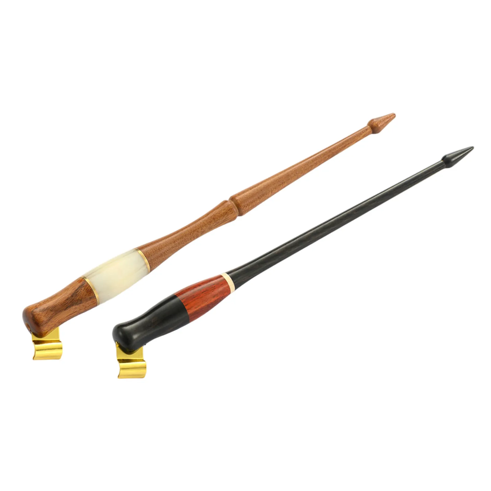 

Набор из 2 деревянных держателей для перьевых ручек: съемный регулируемый латунный фланец для каллиграфии, рисования манги и письма