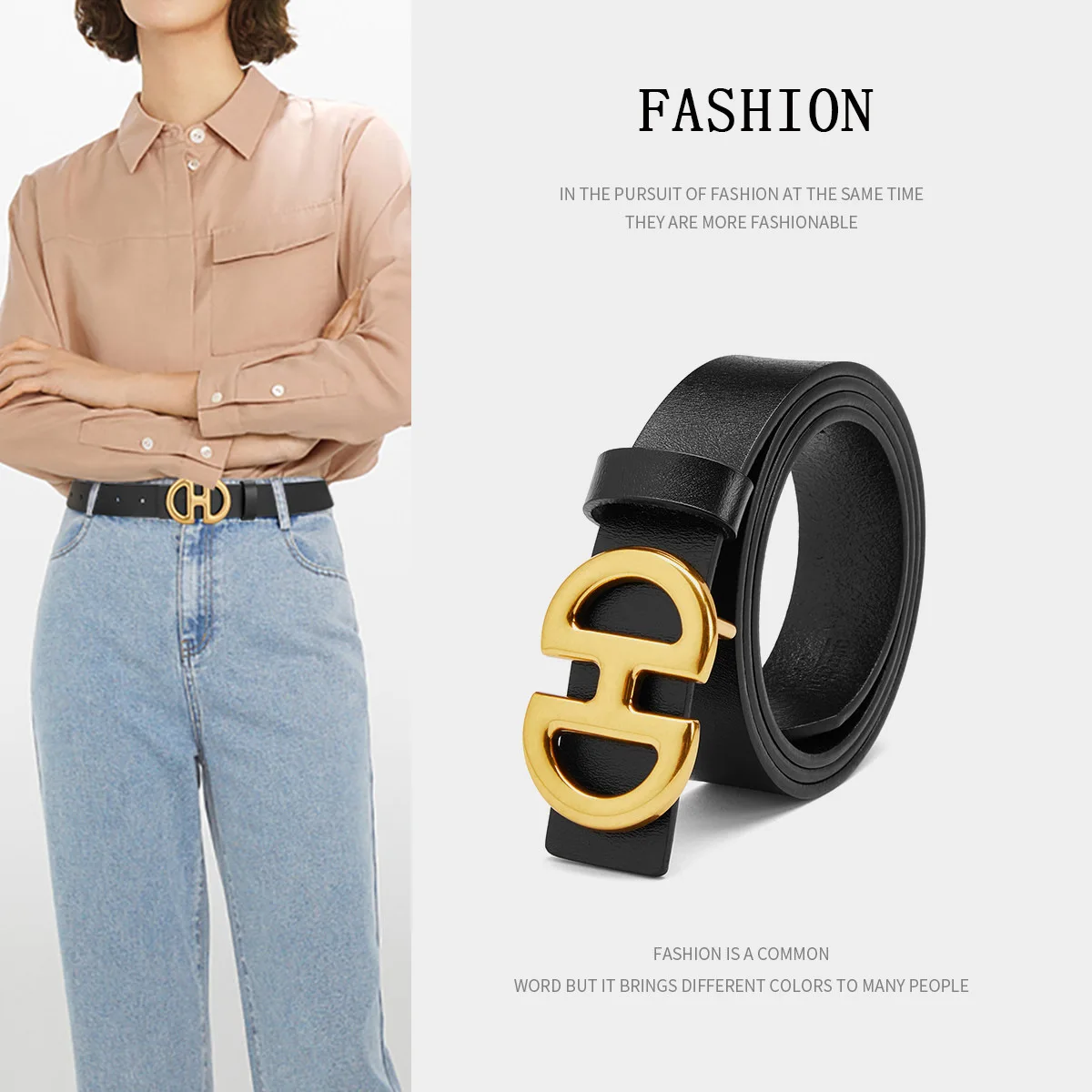 Ceinture en cuir véritable pour femme, coupe en cuir de vachette entier, 2021 Minceur et polyvalent. Ceinture pour femmes. Jeans décontractés Style rétro