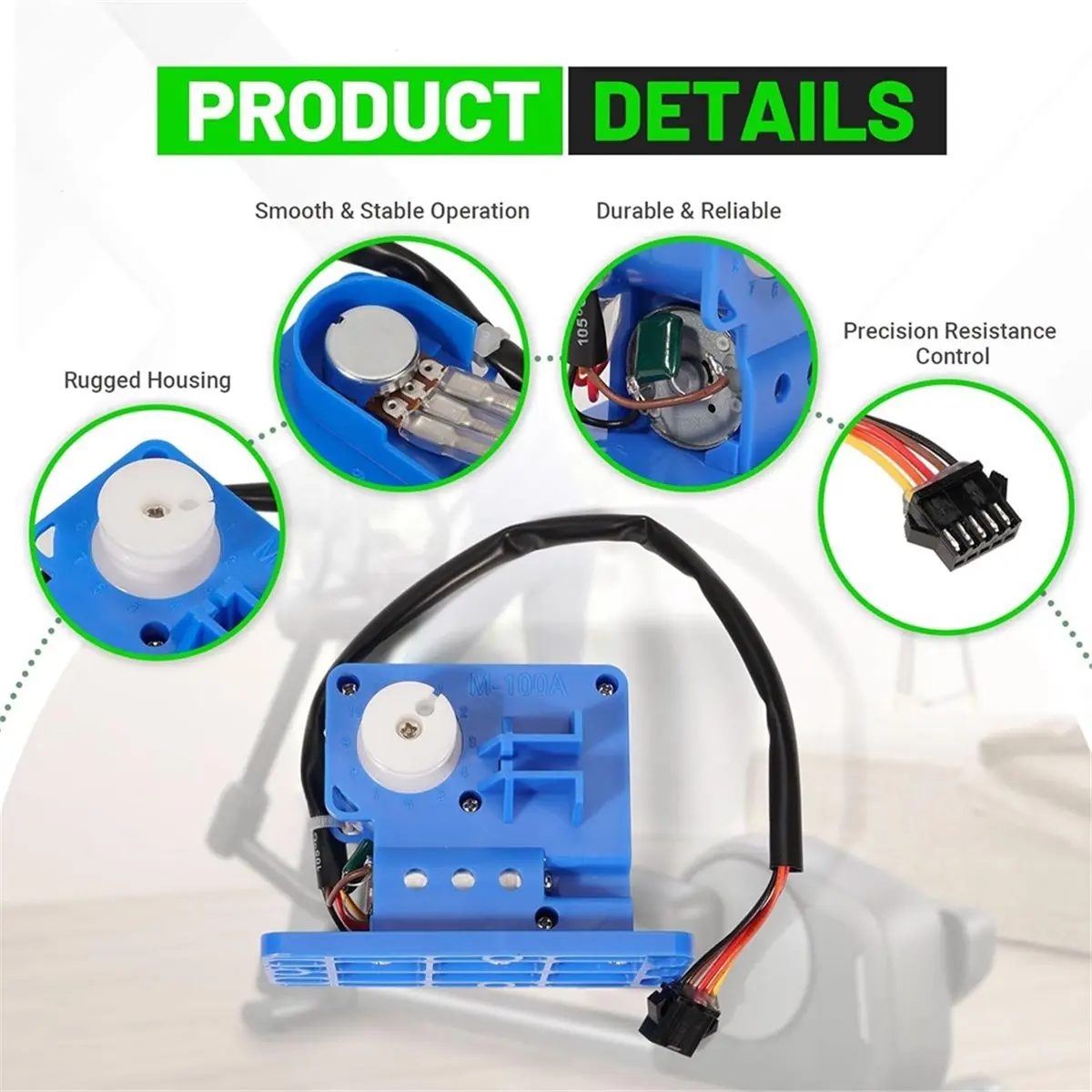 MFR-M-100A-5P0CW 9UES0010 Resistance Gear Servo Motor Brake Tensioner for True Fitness Bike Elliptical, Tension Motor