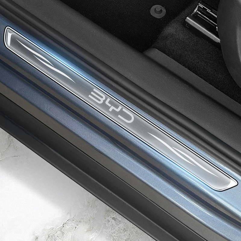 

For BYD Sea Lion 07 EV 2024 2025 Drip Glue Car Door Threshold Strip Decor Welcome Pedal Scratch Resistant Protective Stickers