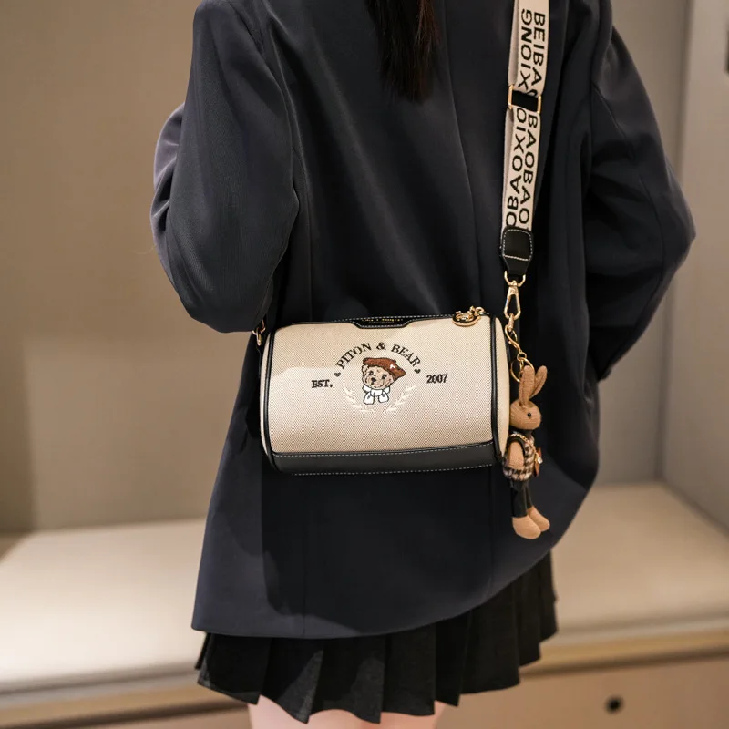 Beibaobao torebka na ramię crossbody 2024 nowa modna torba na co dzień retro torba damska torebka o dużej pojemności Одноплечий мешок — zdjęcie 4
