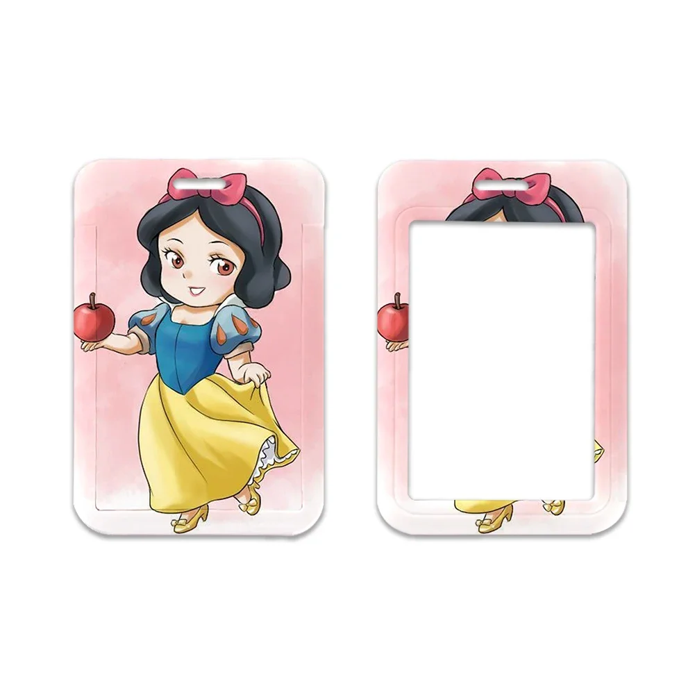 Disney Cute Snow White Princess Lanyard For Keys Keychain Credential Holder Keyring Mobile Phone Charm Accessories Gifts