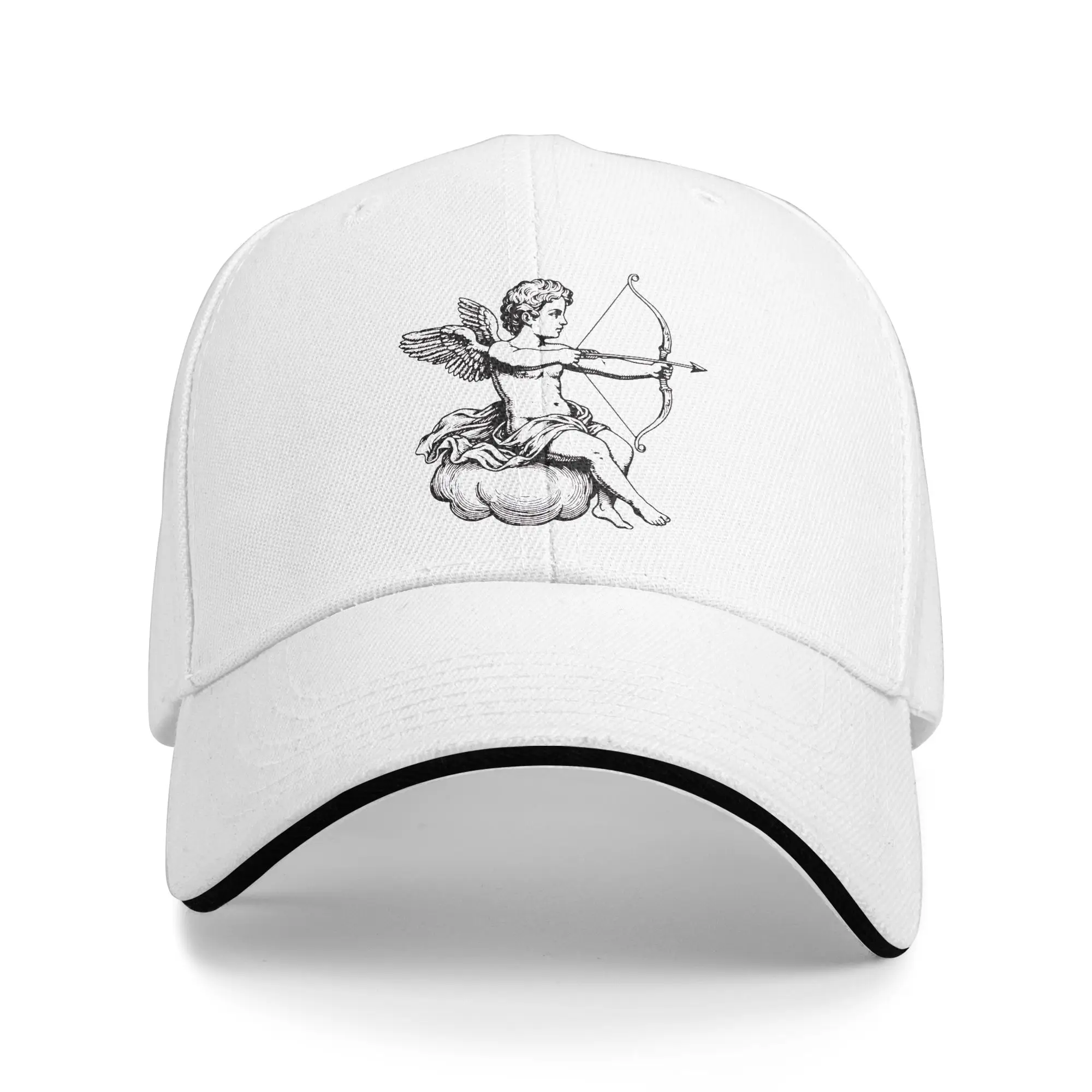 Cupid with  bow and arrow Baseball Caps Hip Hop  Sandwich Caps Unisex Adjustable Headwear Outdoor