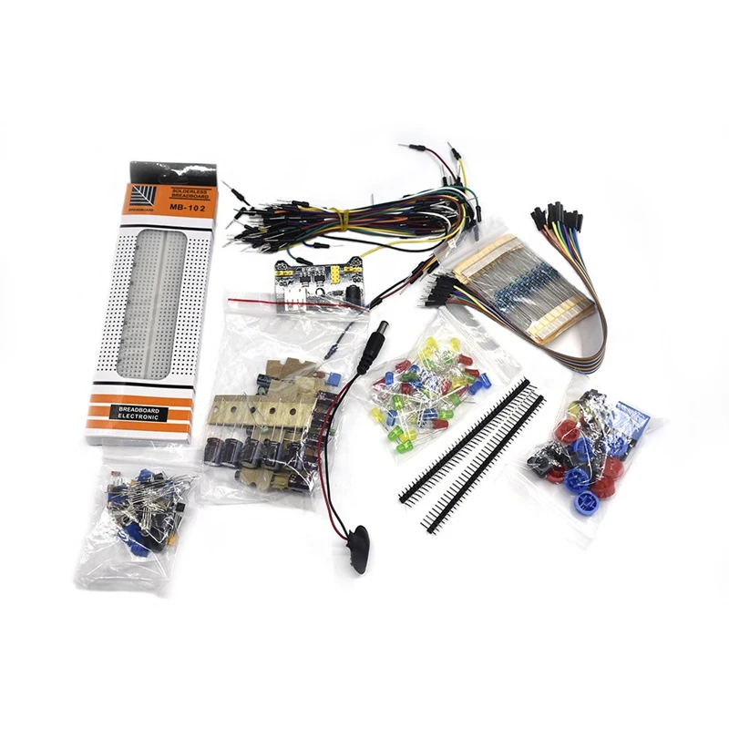 Novo Starter Kit Adequado para UNO R3, Capacitor Resistor, Módulo Diodo, 830 Buraco