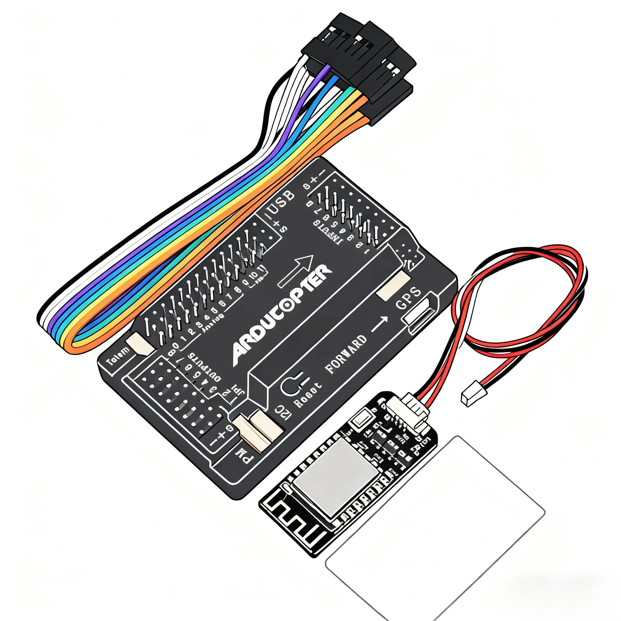 Placa controladora de vuelo APM2.8 con brújula interna, módulo de telemetría de Radio WIFI, nuevo MAVLink2 para Dron Pixhawk APM FPV